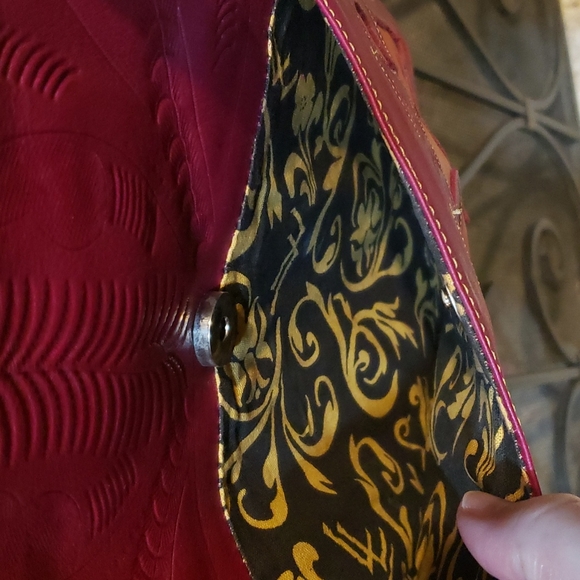 NWOT'S JL Saldivar pink and orange leather crossbody - Picture 8 of 10